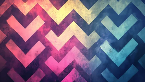 Color-soaked chevron pattern glowing with cozy energy.