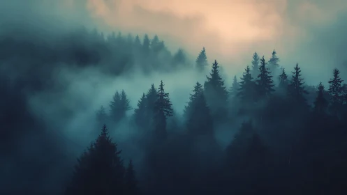 Coniferous Forest Atmospheric Rendering with Volumetric Fog Simulation