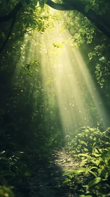 Forest Canopy Light Penetration Through Layered Foliage with Volumetric Atmospheric Scattering