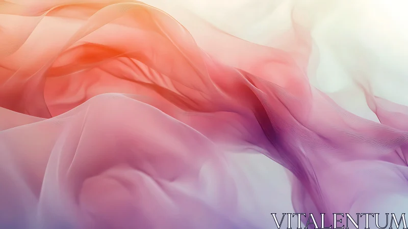 Soft gradient fabric waves convey ethereal chromatic motion