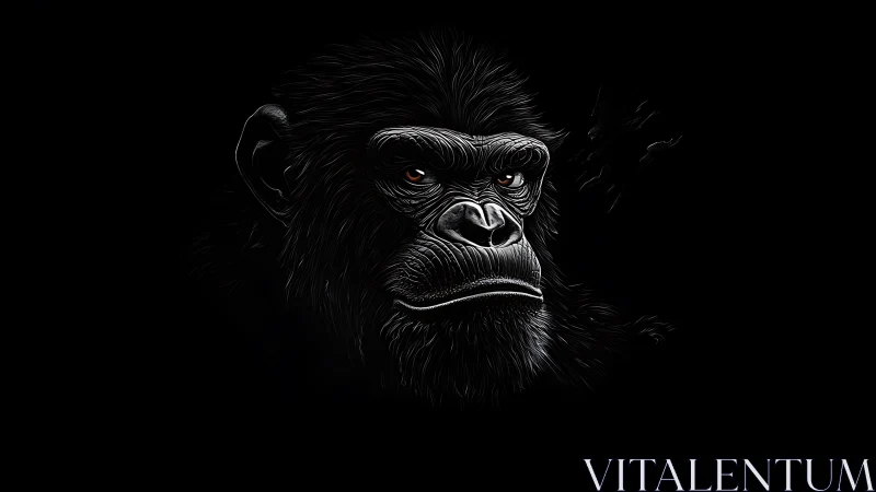 Quiet strength glows in this detailed gorilla portrait