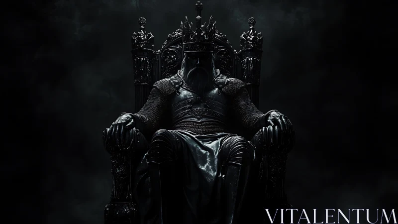 Shadowforged king broods upon a throne of silent storm