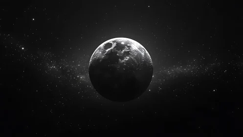 Lunar terminator geometry in high-contrast stellar backdrop.