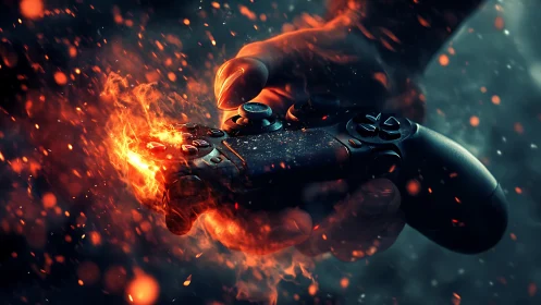 Controller Ablaze: Gaming's Explosive Power Fantasy Moment.