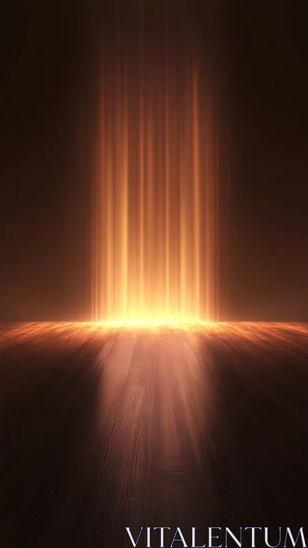 Golden doorway of light spilling across warm wood floor.