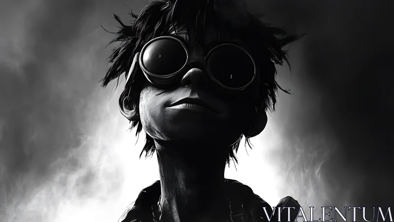 Shadowborn tinkerer in smoked goggles meets the white glare.