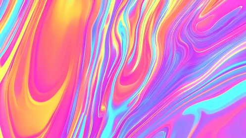 Neon fluid gradient waves in vibrant abstract motion.