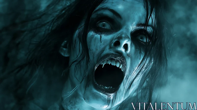 Moonlit scream carves terror into a fog-drowned night