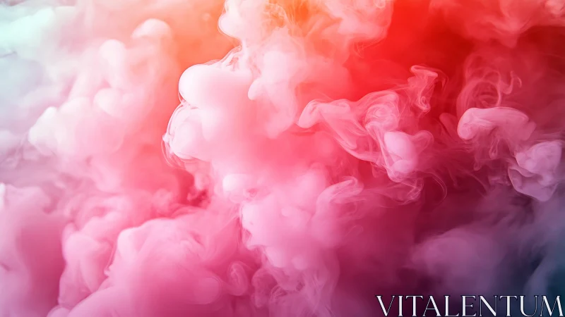 Cotton candy nebula swirling in rosy chromatic fog.