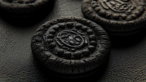 Midnight sandwich cookies whisper in polished chocolate armor