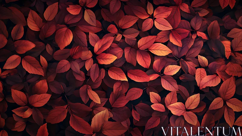 Crimson foliage tapestry with layered botanical symmetry.