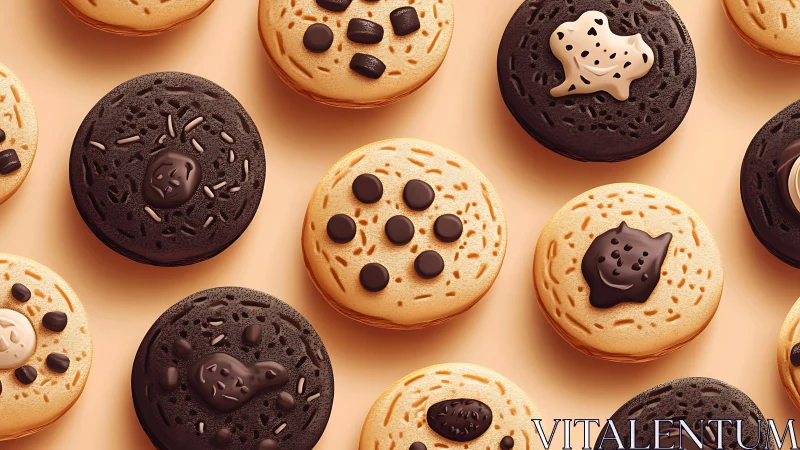 Cookie critter constellations wander across buttery orbits