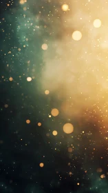 Soft stardust glow drifting through teal and golden haze.