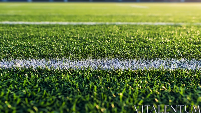 Sunlit sports field line inviting the game to begin.