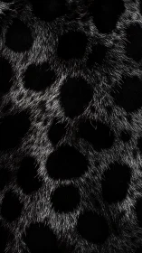 High-contrast monochromatic leopard coat texture study