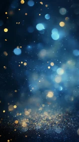 Midnight stardust ballet over deep sapphire hush.