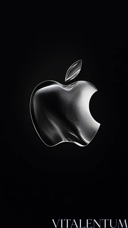 Monochromatic Apple Logo with Specular Highlight Rendering.