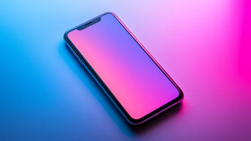 Gradient Gateway: Modern Smartphone in Neon Light
