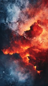 Fire and Ice: Volcanic Eruption Meets Water.