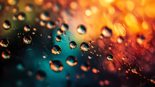 Liquid constellations drift through molten twilight color.