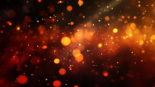 Ember Particles Dance Through Shadowed Warmth Magnificently