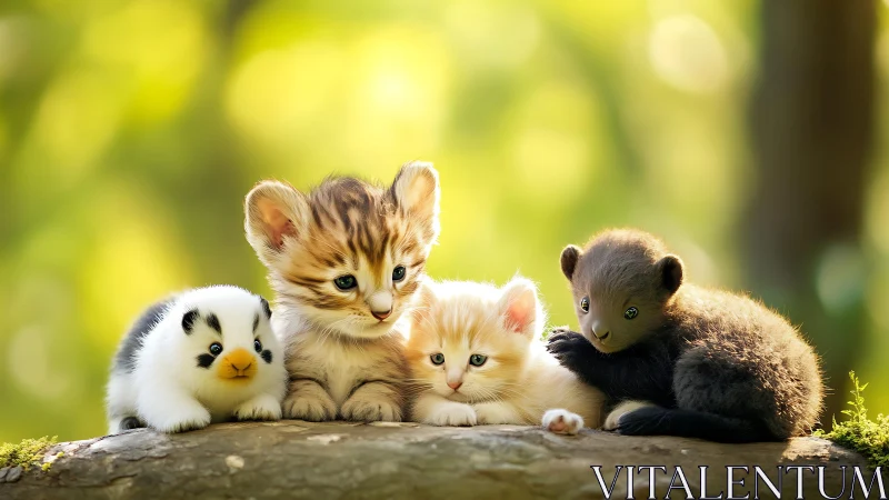 Composite juvenescent fauna arrangement demonstrating speciesstructuring and chromatic gradient tona