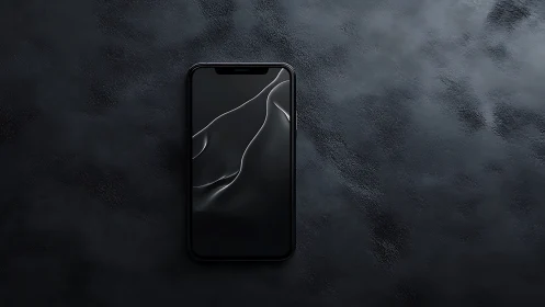 Dark Smartphone Display Curves Contemporary Product.