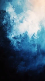 Vertical gradient cloud-like blue and white abstract field.