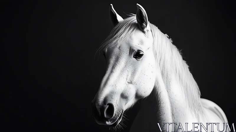 White horse portrait reveals quiet strength in soft light