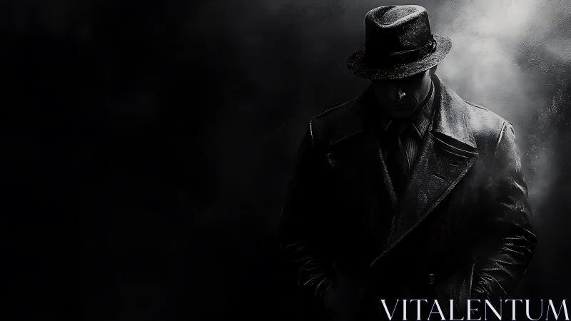 Mysterious detective in shadows invites a moody, noir moment