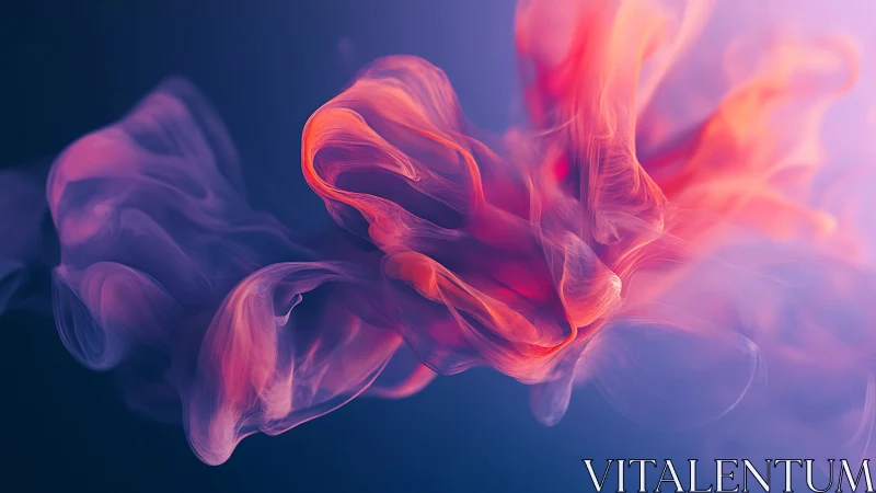 Colored translucent smoke-like forms occupy a dark gradient