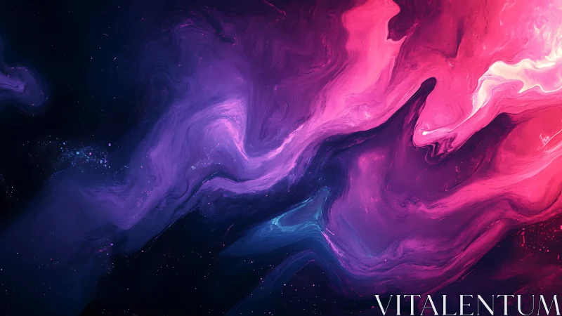 Nebula rivers pour neon twilight across deep space canvas.