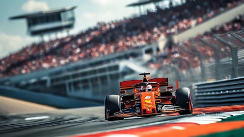 Dynamic low-angle motorsport capture with telephoto compression.