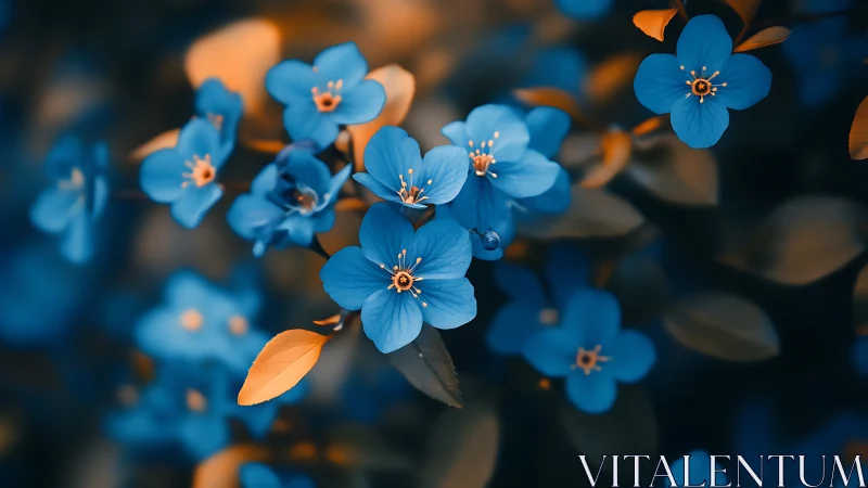 Forget-Me-Not Dreams: Where Azure Petals Dance Against Twilight