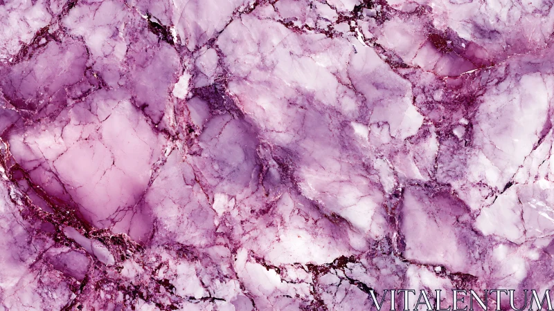 Purple crystalline stone surface shows fractured mineral network