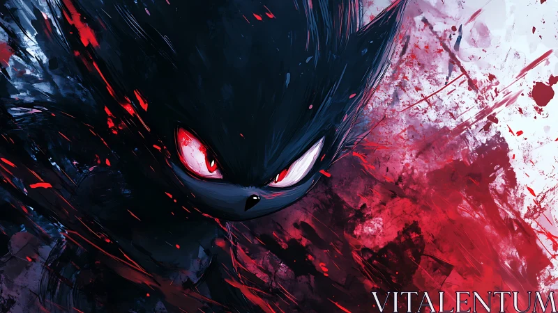 Aggressive dark creature rendered in dynamic, high-contrast strokes