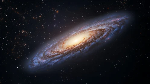 Rotationally resolved spiral galaxy with luminous central bulge.