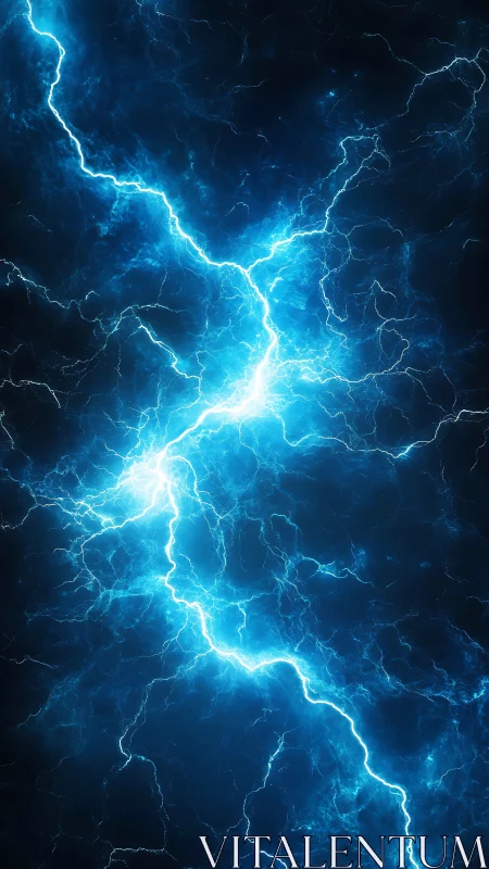 Electric blue plasma arcs form branching lightning structures