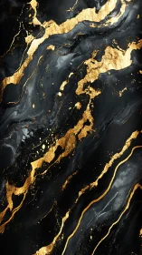 Gold streaks over dark marble abstract background design.