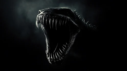 Midnight predator roars from the void with razored silence.