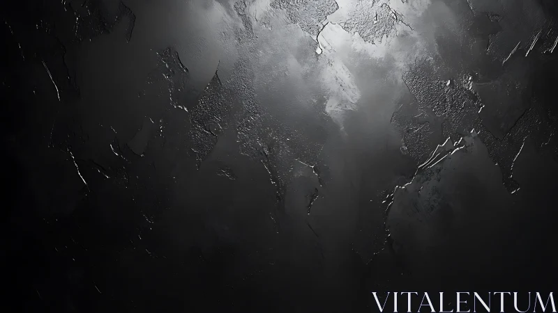 Abstract dark textured wall with glossy highlights, modern art style.