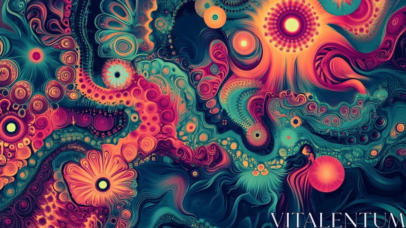 Psychedelic floral nebula swirling through liquid starlight.