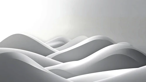 Softly folding silver dunes under a quiet grayscale sky.