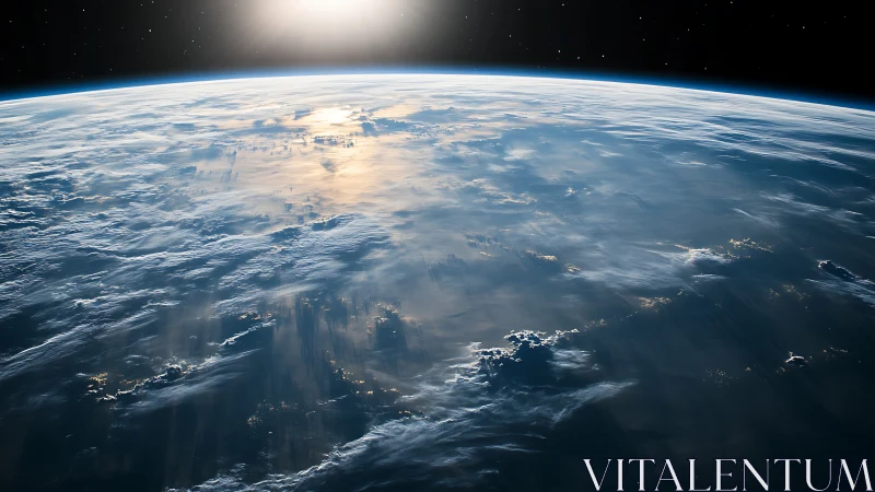 Sunrise sweeps across Earth&rsquo;s blue horizon from orbit.