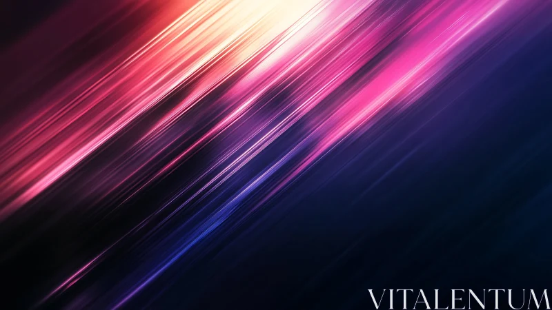 Radiant diagonal light streaks blend neon pink and indigo tones.