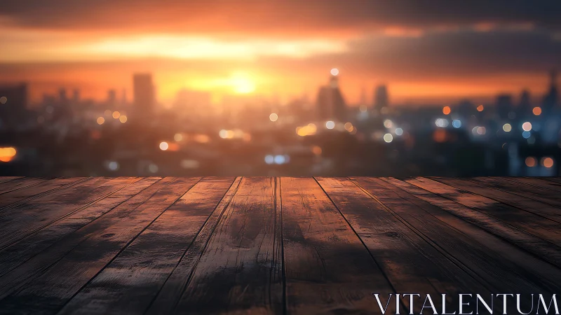 Sunlit rooftop boards dream above a softly blurred city glow.