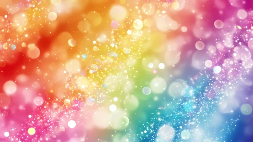 Multicolor defocused gradient with circular bokeh overlay.