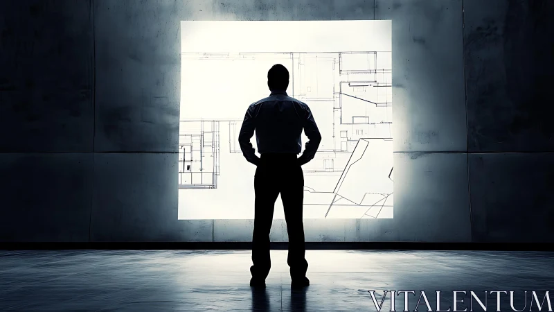 Architect's Vision: Standing Strong Before Blueprint Dreams.