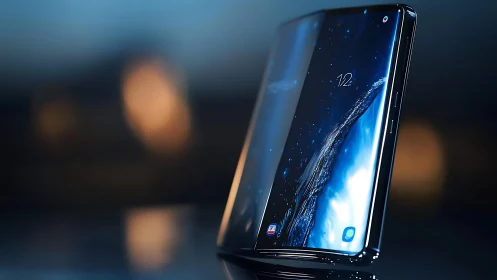 Folded Silicon Dream: Galaxy Keeper on Glass Stage.