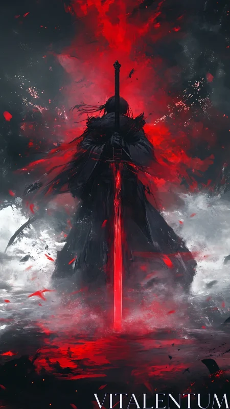 Abyssal warcaster with vertically ignited bloodblade field.